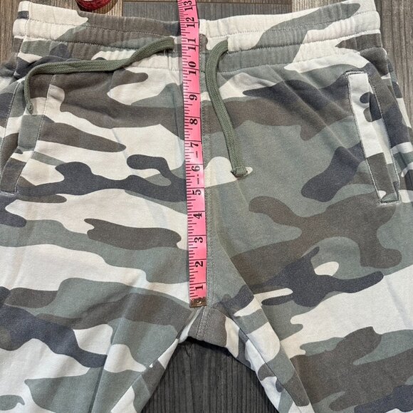 H&M Divided Mens Jogger Sweatpants Small Camo Green Gray Pockets Drawstring Moto - Picture 6 of 6